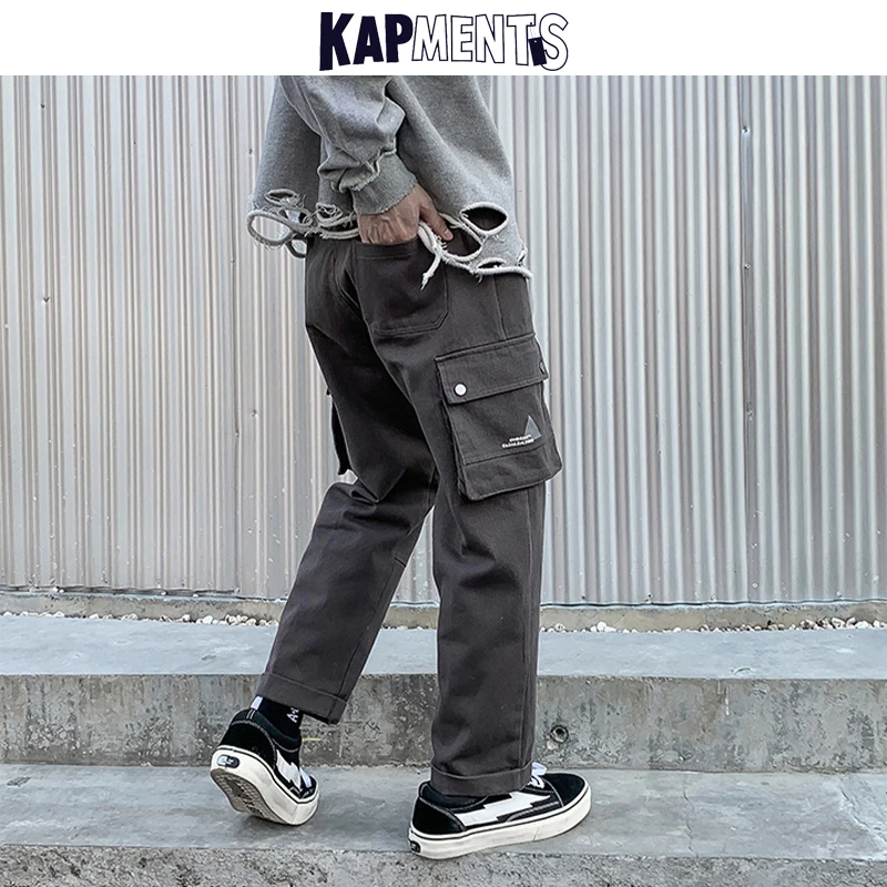 Мужские брюки-карго с карманами в стиле Харадзюку | Мужская одежда