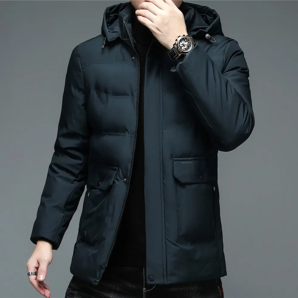 COODRONY Brand Men's Winter Jackets Thick Warm Hooded Parkas Long Coat Men Clothing Casual Big Pocket Windproof Overcoats Z8147