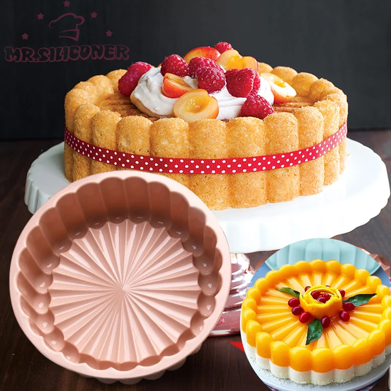 

Silicone Mould Pastry Chiffon Cake Mold Round Shape Bundt Bread Bakeware DIY Cake Decorating Baking Pan Mousse Dessert Tray Tool