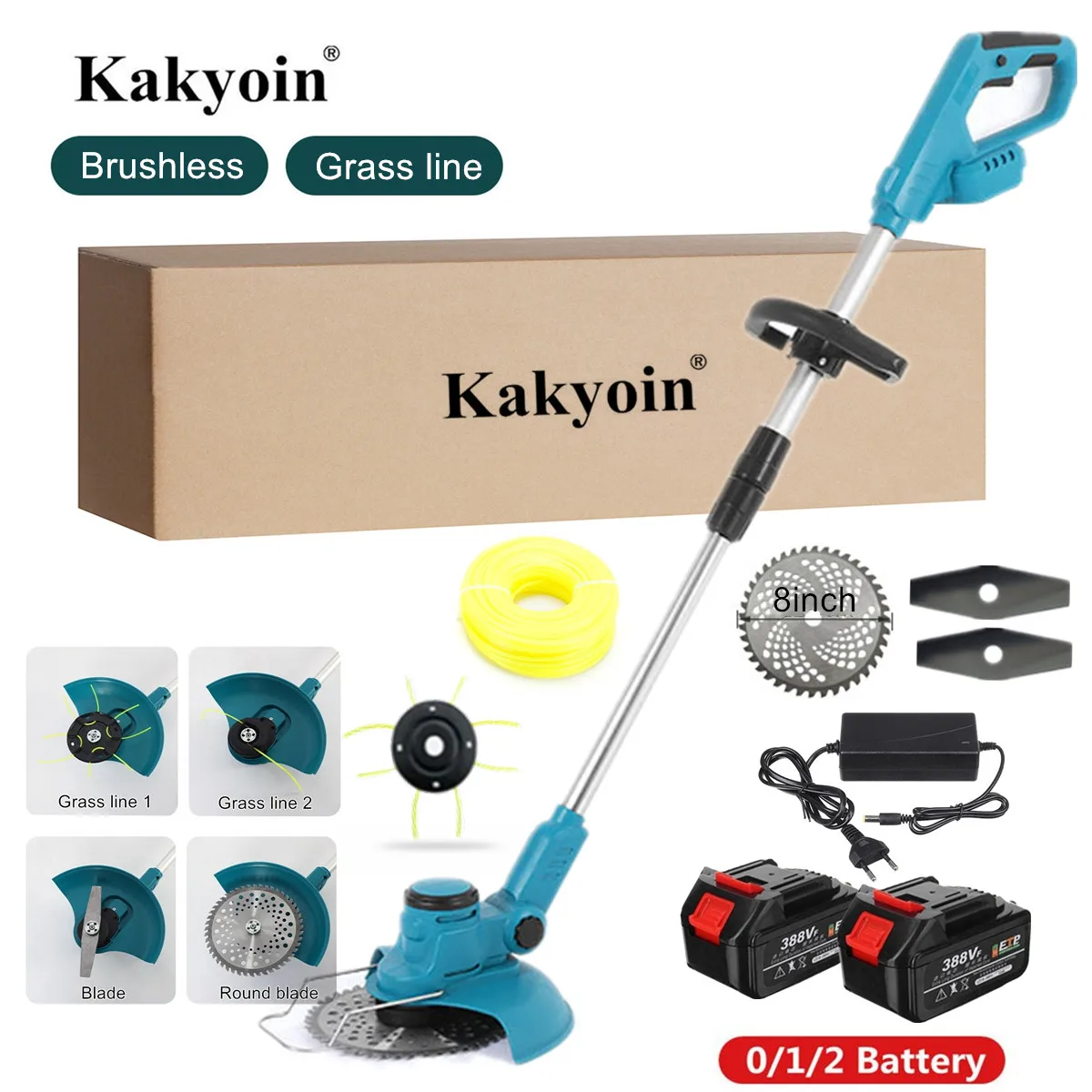 

Бесщеточный Электрический триммер для травы, 2500 Вт, 8 дюймов