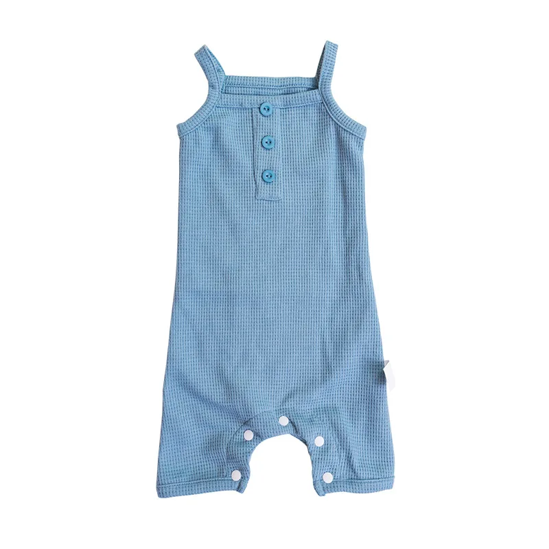 

Summer Children's Clothing Solid Color Baby Girls Suspenders Sleeveless Jumpsuit Baby Boys Clothes Outing Infant Romper