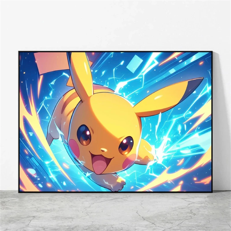 Картина на холсте с покемоном детские подарки настенный декоративный плакат