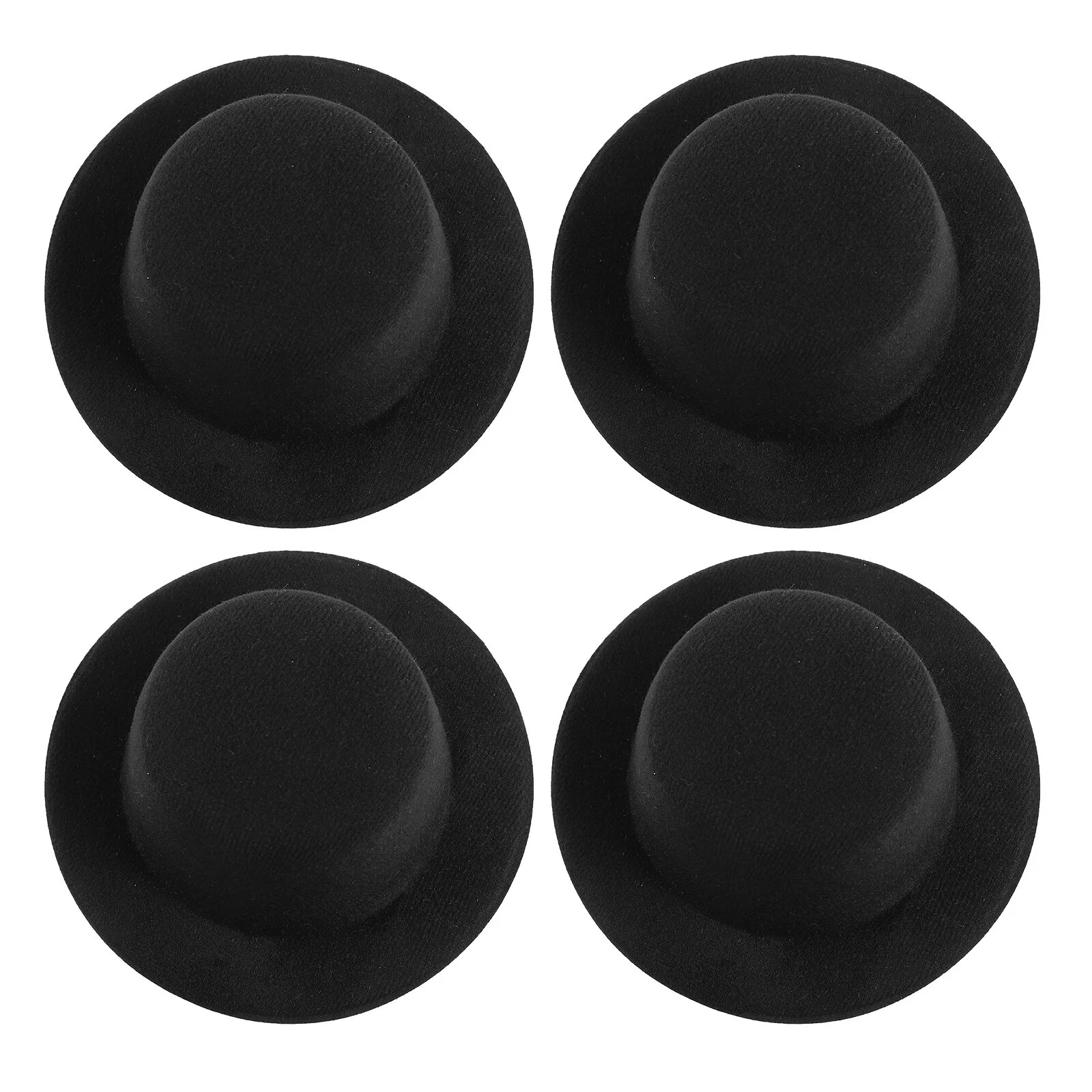 

4Pcs Black Formal Hats Miniature Hats for Accessories Crafts Decoration