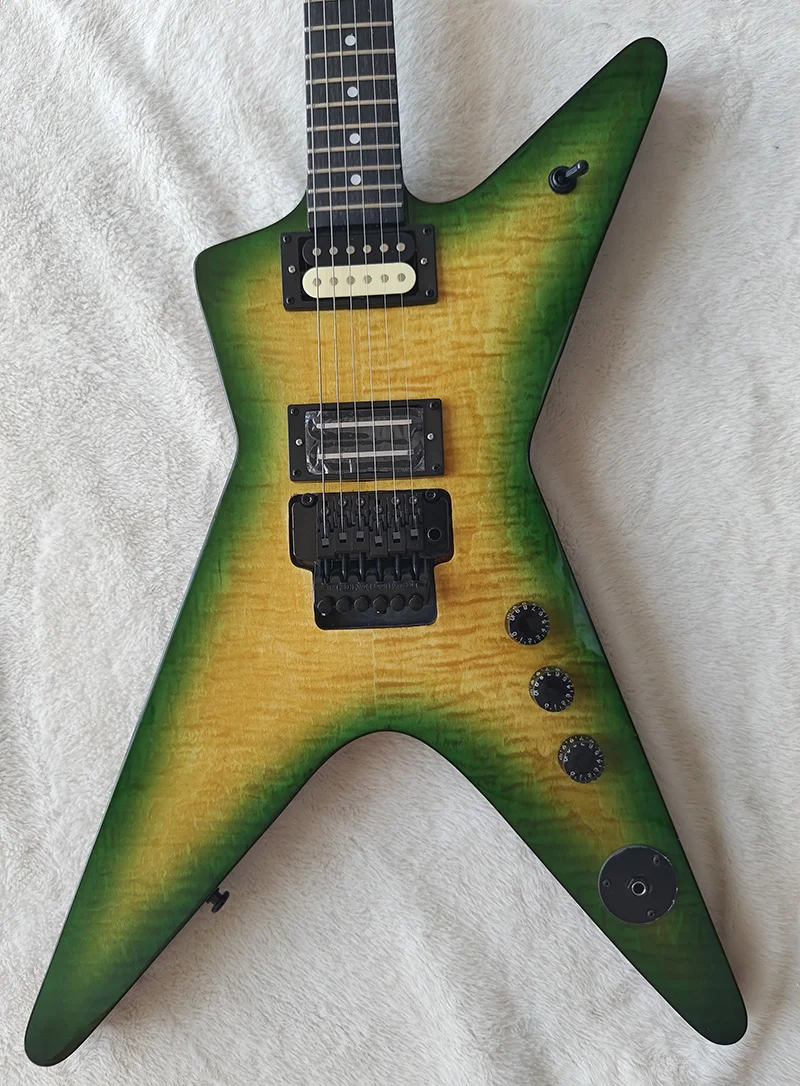 Высококачественная электрическая гитара с текстурой древесины система Freudian