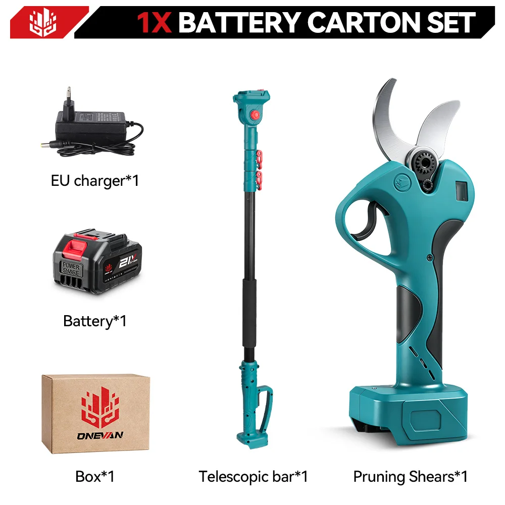 

ONEVAN Бесщеточный телескопический секатор 2800 Вт для Makita 18 В