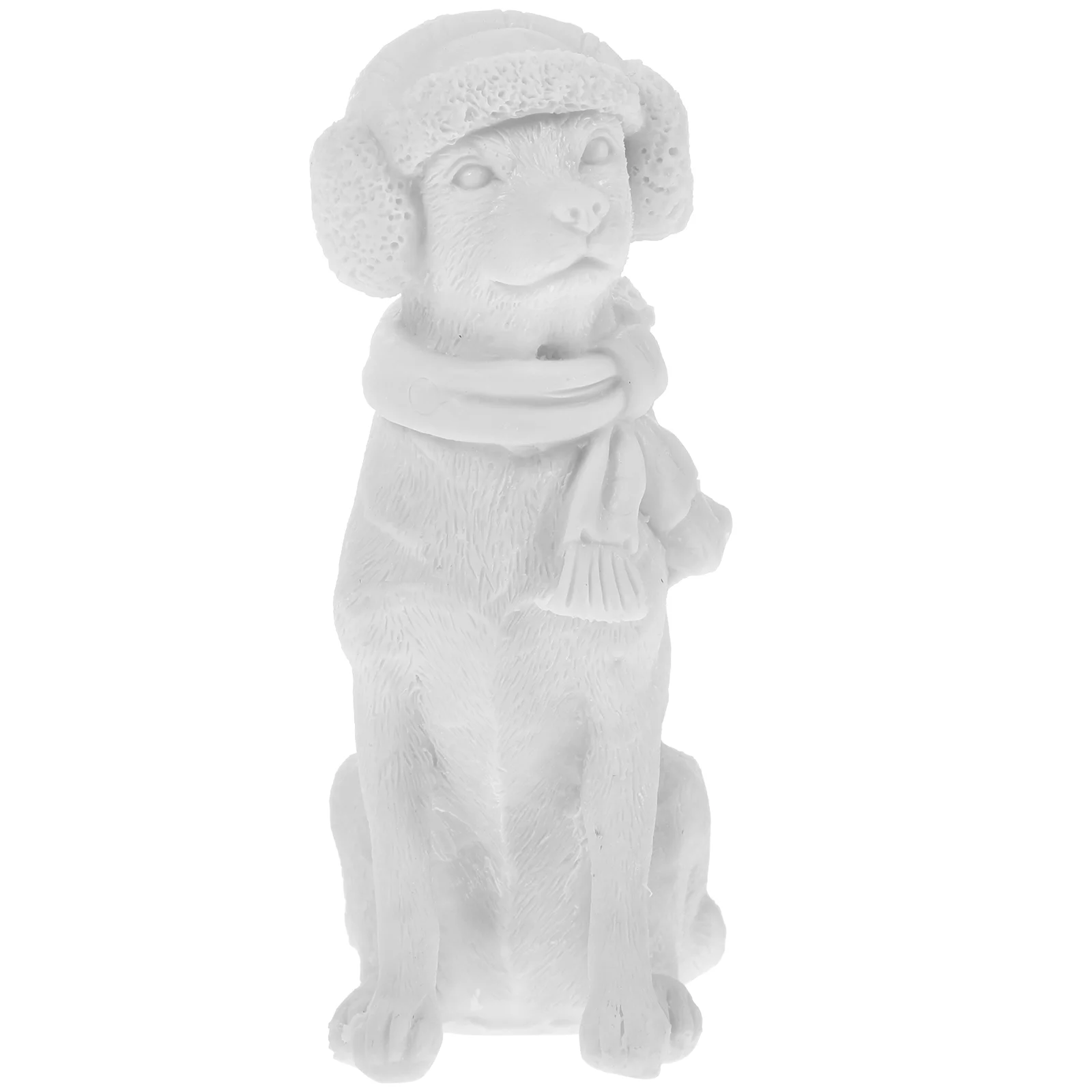 

Resin DIY Craft Unfinished White Animal Decor Animal Statue Dog Statue Dog Decorations For Home DIY Dog Decoration