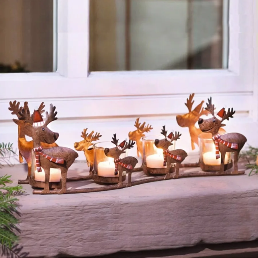

Nordic Style Fashion Dinner Table Candle Holder Decoration Candles Stand Christmas Cute Metal Iron Hogar Decoraciones Home Decor