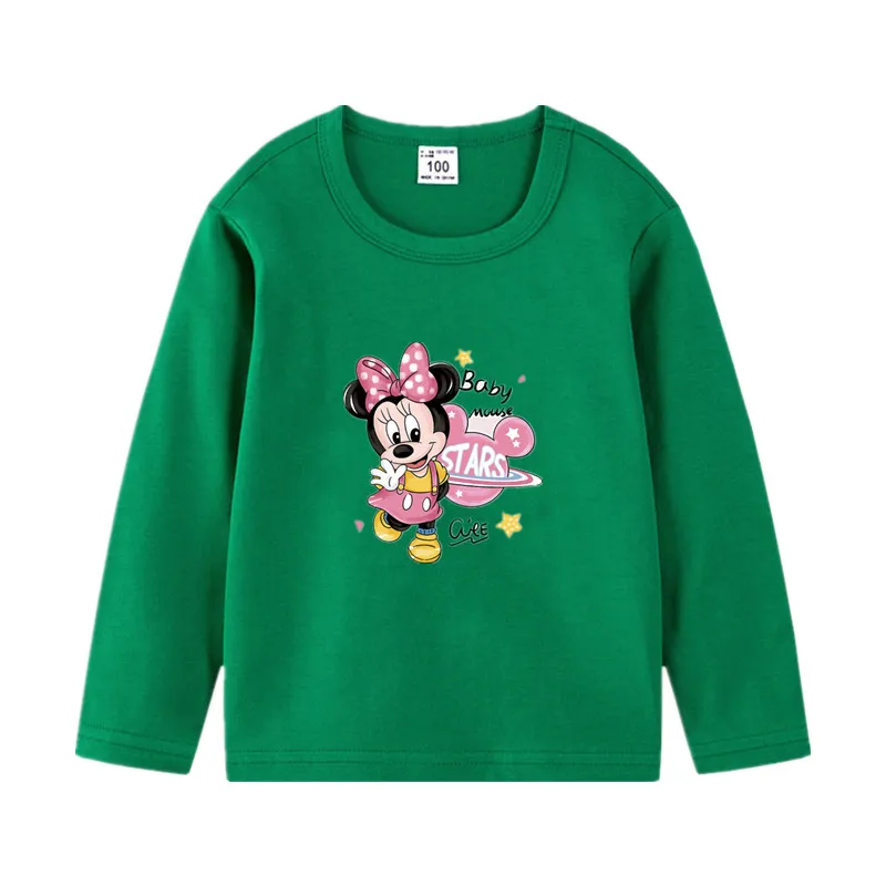 Осенняя футболка для маленьких девочек топы футболки с длинным рукавом и