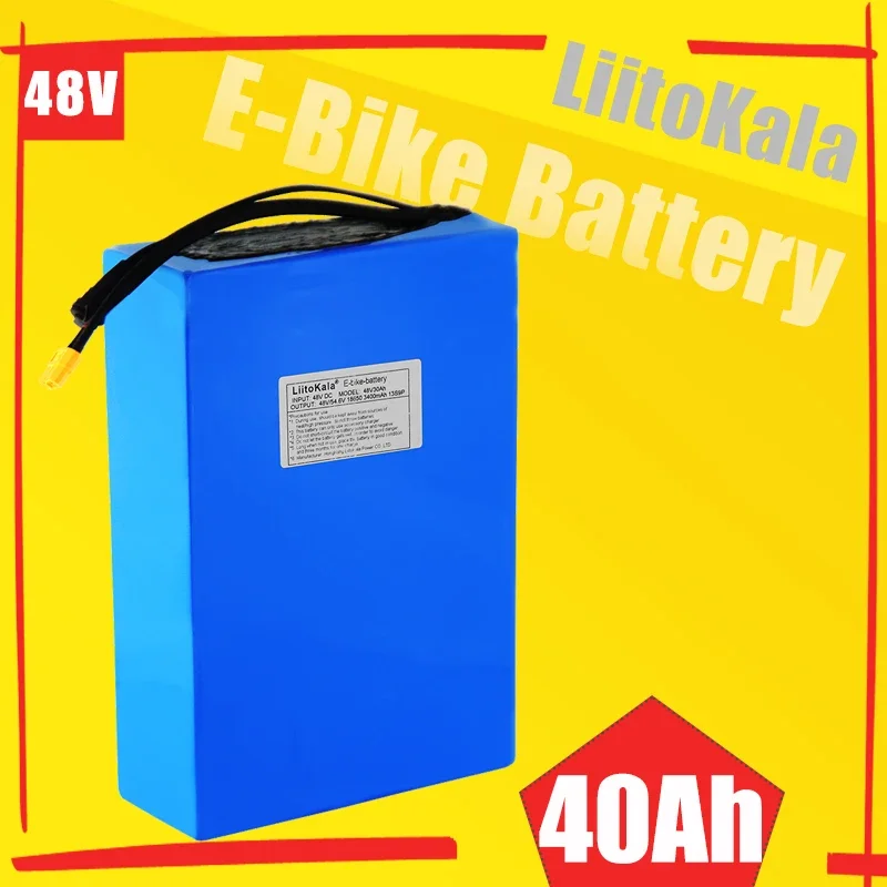 Аккумулятор LiitoKala 18650, 48 В, 40 Ач, 20 Ач, 30 Ач, 15 Ач, 24 Ач, 28 Ач, высокая мощность, подходит для литиевой батареи электрического велосипеда (art.: 3920cf01ba3db) - 3920cf01ba3db