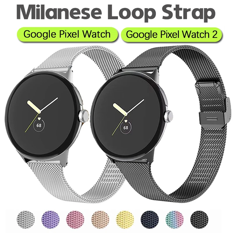 Миланский Металлический Браслет Google Pixel Watch 2 Тонкий Ремешок Совместимый С