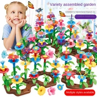 hildrens variety assembling garden world set intellectual development diy plastic toys
