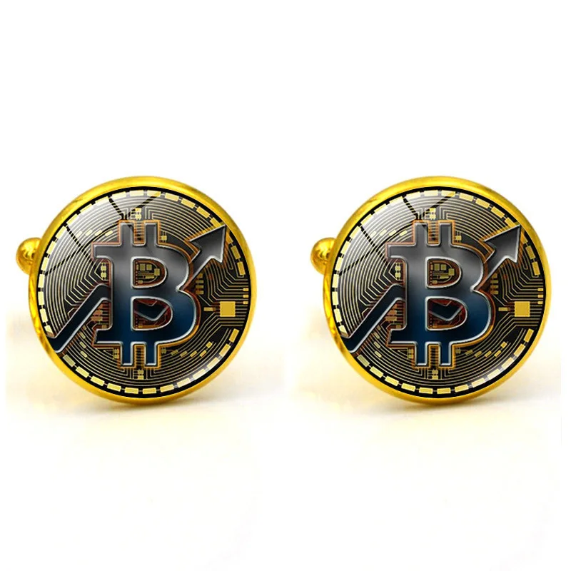 

French Shirts Cufflinks for Men Business Banquet Accessories Fashion Metal Glass Bit Coin Anchor Star Trek Cuff Links Male Gifts