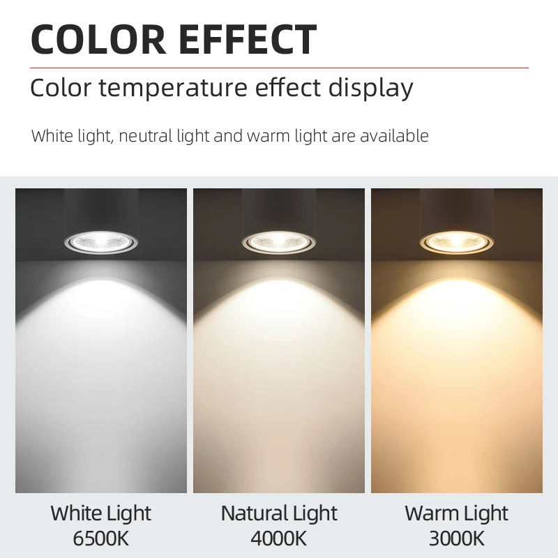 Складная светодиодная прожекторная лампа 7W 10W 15W 220V Spot Led Light Накладные потолочные