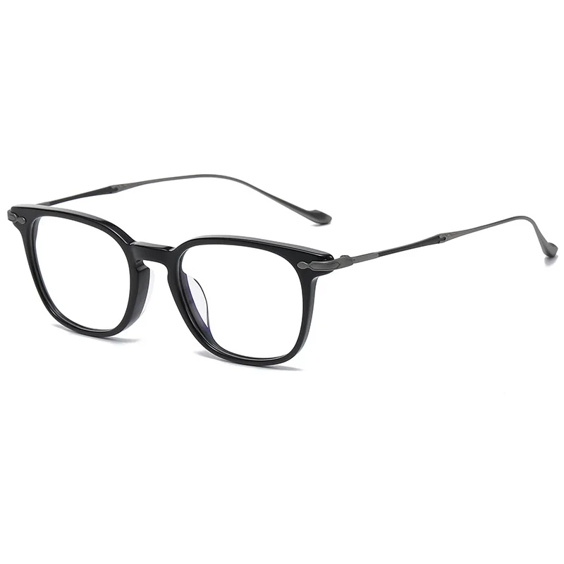 

Top Quality Handmade Acetate Square Titanium Glasses Frames Men Women Designer Retro Prescription Eyeglass Frames Rectangle