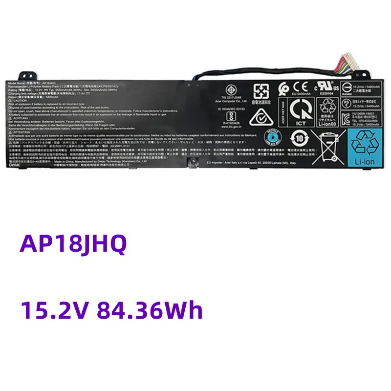 Новый аккумулятор для ноутбука 15,2 в, 5550 Вт-ч, 500 мАч, AP18JHQ для TRITON PT515-51-550J 745Q 74D3 70PV 727U 76U7 KT.00408.001