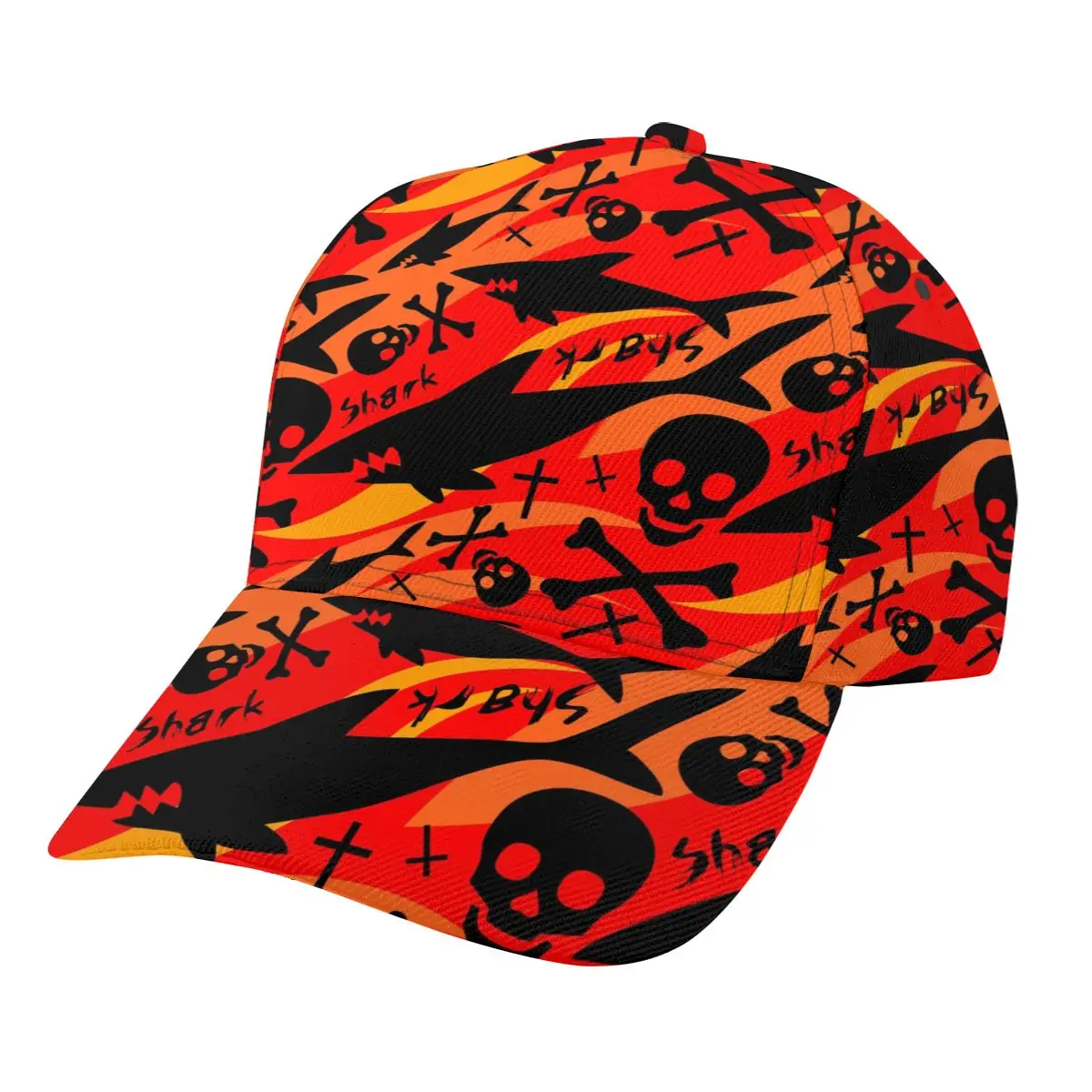 

Skulls And Shark Outdoor Sport Caps Baseball Hat Men Women Visor Cap Baseball Cap Street Hip Hop Caps