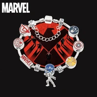 marvel superheroes captain america metal pendant bracelet disney movie avengers inspired jewelry charms bracelet for boys gift