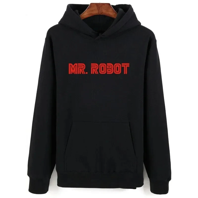 Фото Новинка 2026: Модные ретро-толстовки Mr Robot с буквенным принтом для мужчин и женщин, трендовые свитшоты в стиле Харадзюку, осенние мужские LDMR2 №2