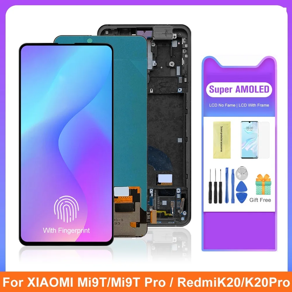 

Super Amoled Mi9T LCD For Xiaomi Mi 9T Pro Lcd Display Touch Screen Digitizer Assembly For Redmi K20 Pro Redmi K20 Screen