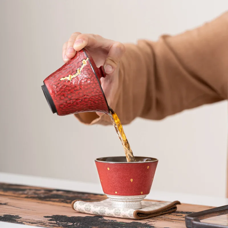 Ручная работа Persimmon HY Nail Tureen Чаша для чайной церемонии Подарок подруге Друг