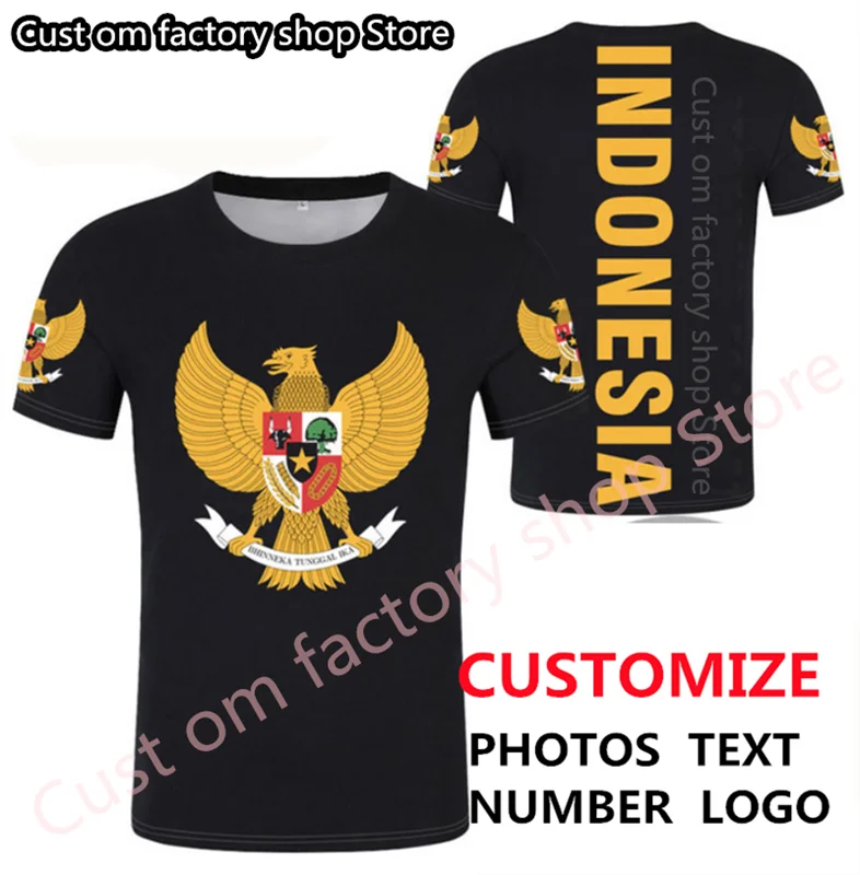 

INDONESIA t shirt diy free custom made name number idn t-shirt nation flag id country republic indonesian print photo 0 clothing