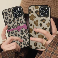 leopard print phone case hard leather case for iphone 11 12 13 mini pro max 8 7 plus se 2020 x xr xs coque