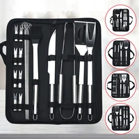 outdoor camping bbq set stainless steel grill set picnic cookware bbq combo tool cooking supplies