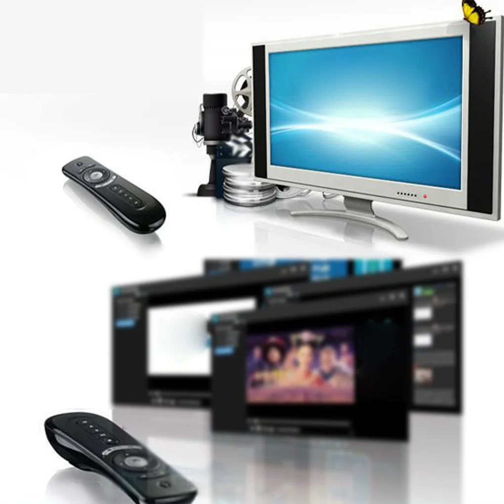 Wireless Keyboard Gyro Motion Stick Anti-skidding Remote Control Controller 10m Transmission Distance Set-top Box