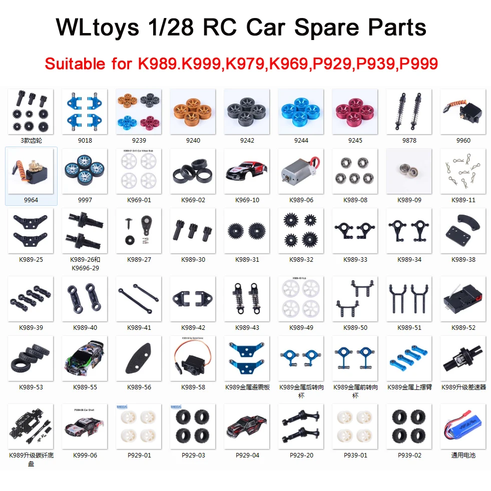 

1:28 Wltoys RC Car Spare Plastic Parts Mosquito Car 1:28 Scale Car Shell K969 K989-55 Car Shell Cover PVC Explosion-Proof Shell
