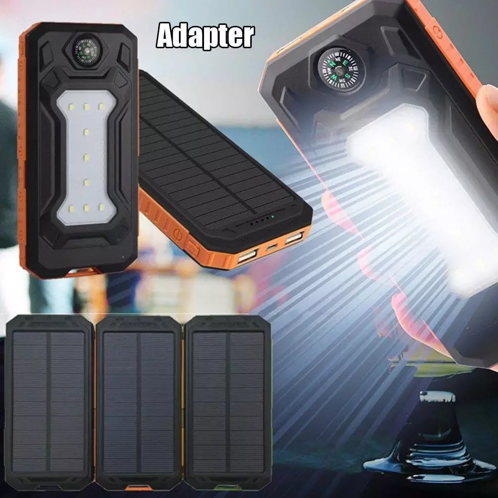 

The newFR ES US HOT SALE200000MAH Outdoor Lighting Waterproof Portable Mobile Solar Lamp Charger Dual USB Battery Power Bank Cas