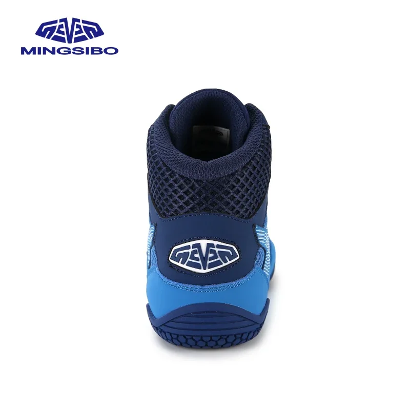 Фото Оригинальные боксерские кроссовки 2026 года, синие, средней высоты, унисекс, дышащие, для борьбы и единоборств, нейтральные, легкие, для самбо №5