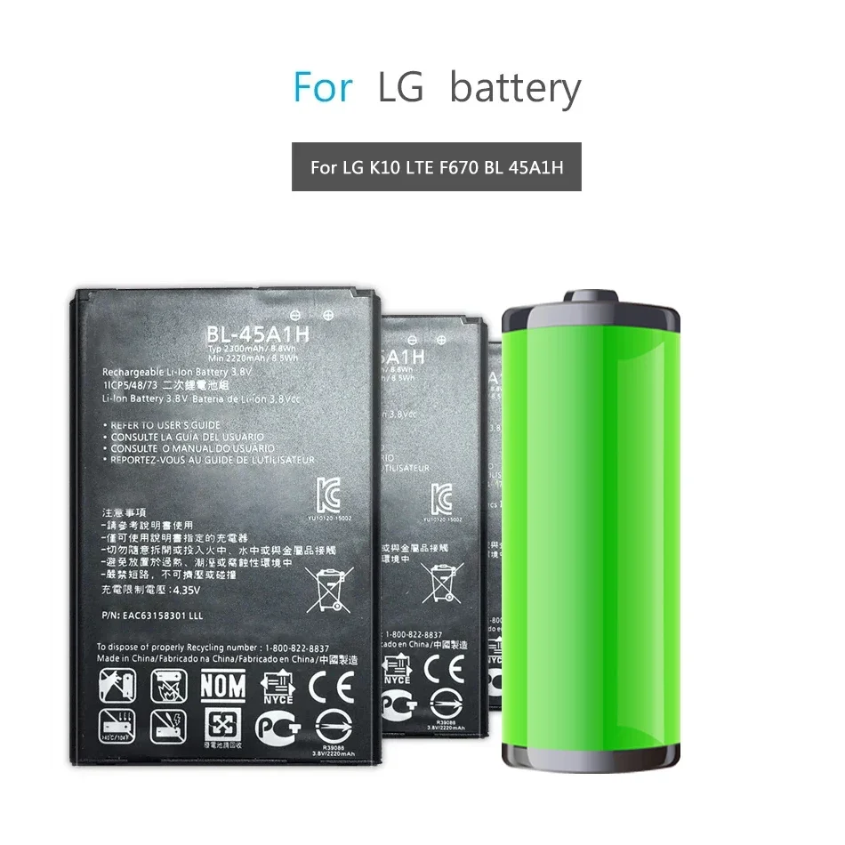 BL-45A1H BL-45F1F BL-46G1F BL-46ZH BL-49JH BL-T36 Bateria do LG K4 K7 K8 K10 K20 K30 2016 2017 2018 Plus F670L MS210 K425 K332
