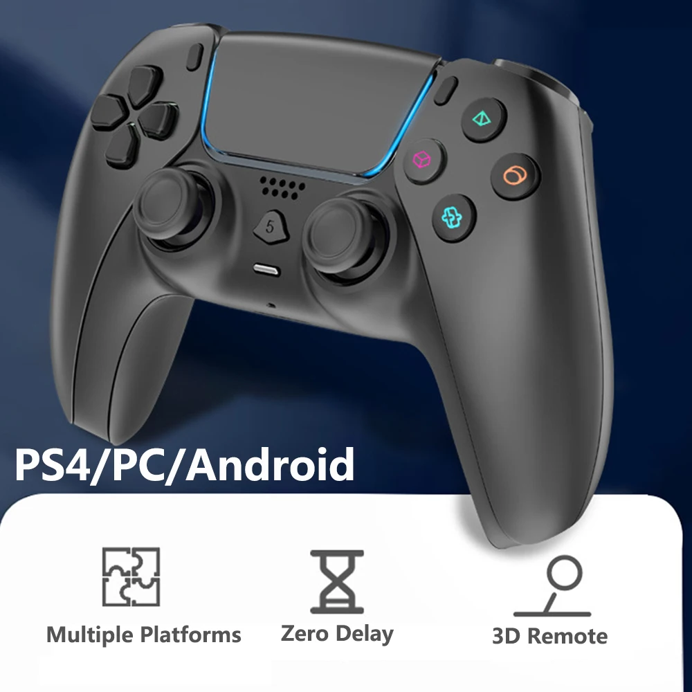 Wireless Bluetooth PS4 Controller Gamepad 6-Axis Dual Vibration Sense Game Joystick Gamepad Game Joypad For PS4 PC Android