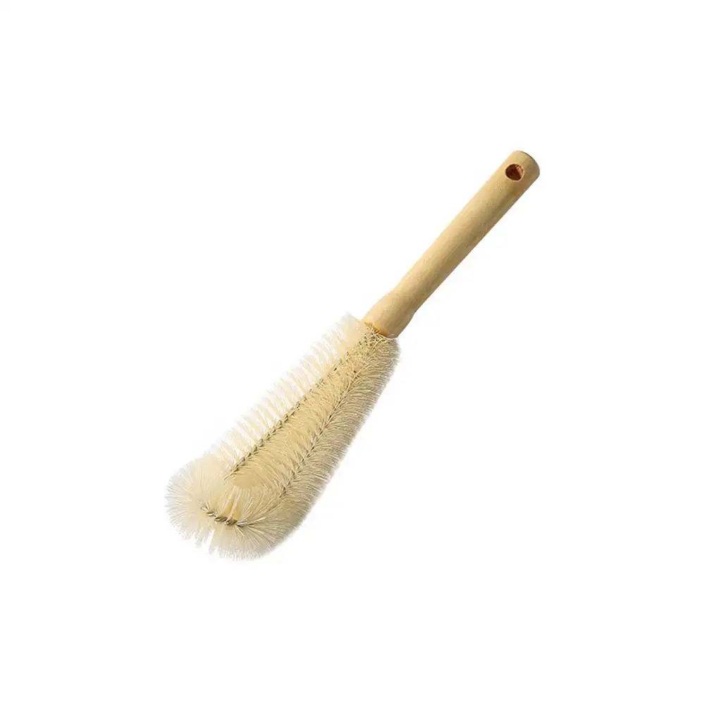Bottle Brush Feed Cup Nozzle Wood Handle Cleaning Tool Water Milk Mug Kitchen Gadgets Blender Dirt Remover Scraper