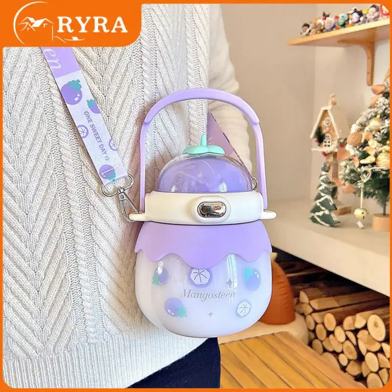 

One Button Cute Big Belly Cup Convenient Water Bottle Water Cup Drinking Kettle Large Capacity