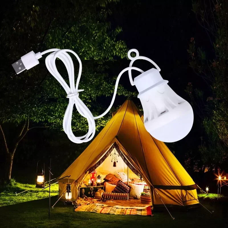 

LED Lantern Portable Camping Lamp Mini Bulb 5V LED USB Power Indoor Outdoor Book Light LED Reading Student Study Table Lamp