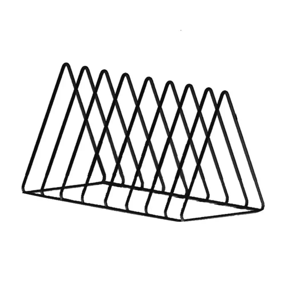 

Вертикальная подставка для виниловых пластинок, кованое железо, белый/черный