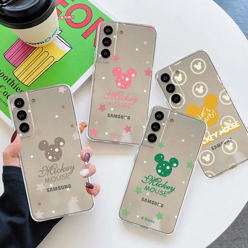 Фото Мультяшный прозрачный чехол Mkckey для Samsung Galaxy S23 S22 S20 FE S21 S10 S9 Plus Note 20 Ultra 10 Lite, мягкий чехол для телефона из ТПУ №1