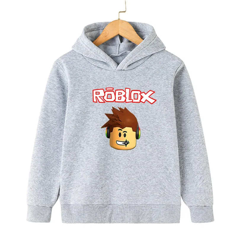 

Детская дизайнерская весенне-Осенняя детская одежда Robloxing, хлопковые дышащие топы с длинным рукавом и мультяшным принтом, Прямая поставка