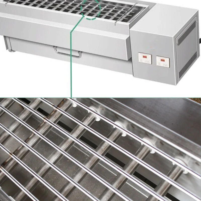 0 6m bbq electric oven smokeless skewer electromechanical hot barbecue machine stove electric grill 4500w free global shipping