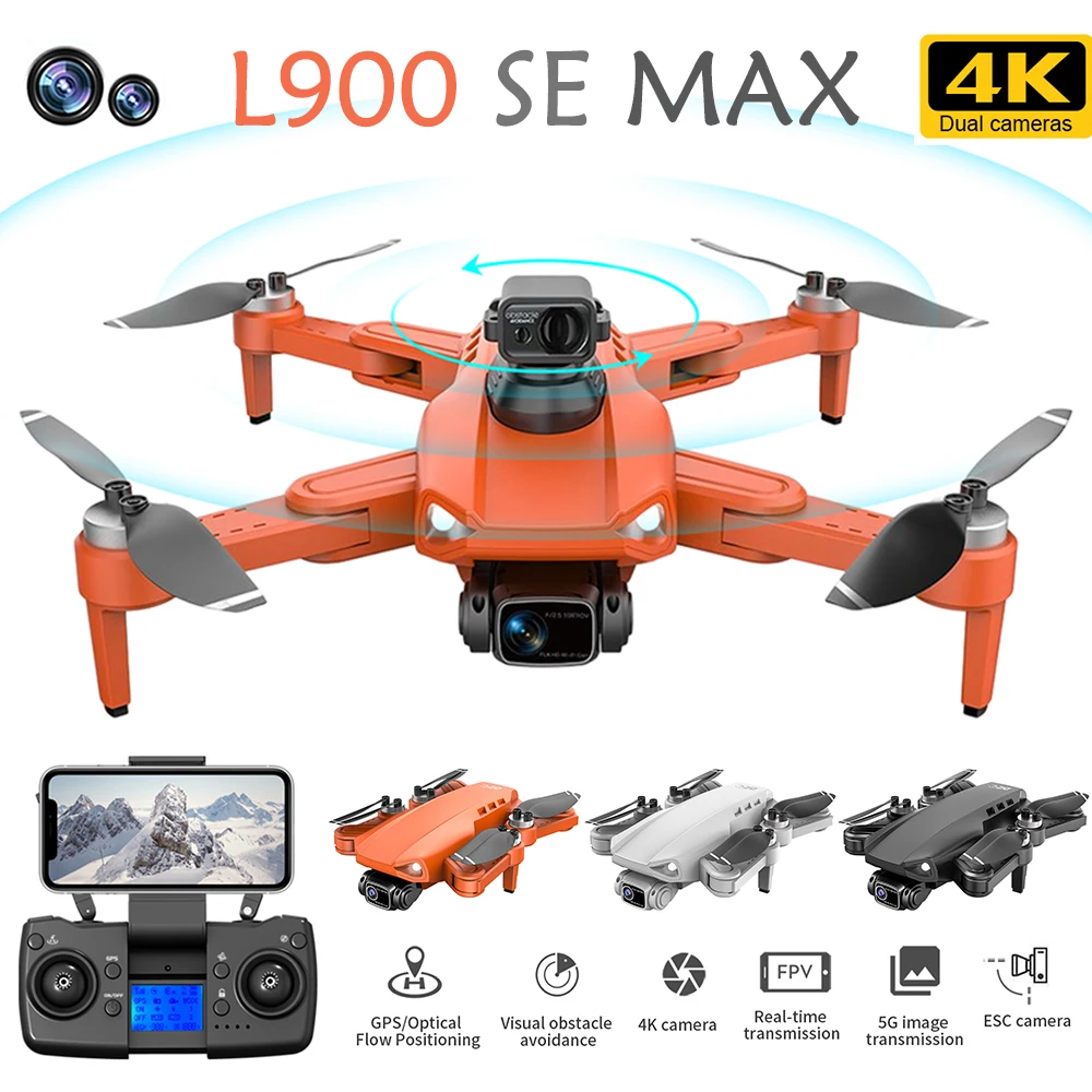 

L900 PRO SE MAX 4K HD Dual Camera Drone Visual Obstacle Avoidance Brushless Motor GPS 5G WIFI RC Dron Professional FPV Quadcopte