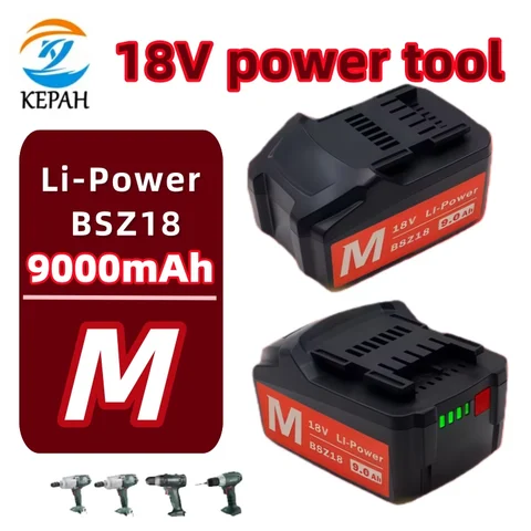 Литий-ионный аккумулятор KEPAH 18В 9000 мАч для Metabo