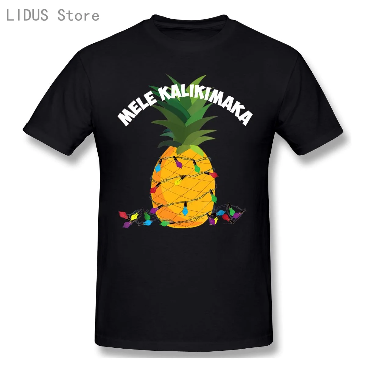 

Mele Kalikimaka Shirt Hawaiian X-Mas Pineapple Lig T Shirt Men WoMen Cotton T-shirt Graphics Tshirt Brands Tee Top Gift