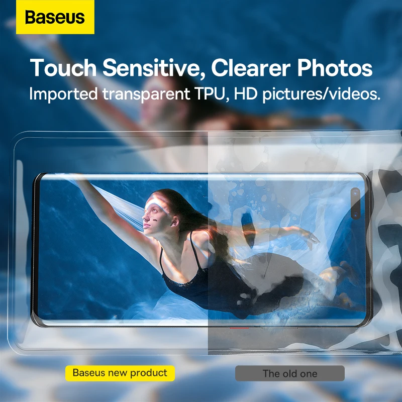 Baseus IPX8 Waterproof Phone Bag Case For IPhone 13 12 Samsung Xiaomi Universal Swimming Underwater Diving Phone Pouch Bag Case