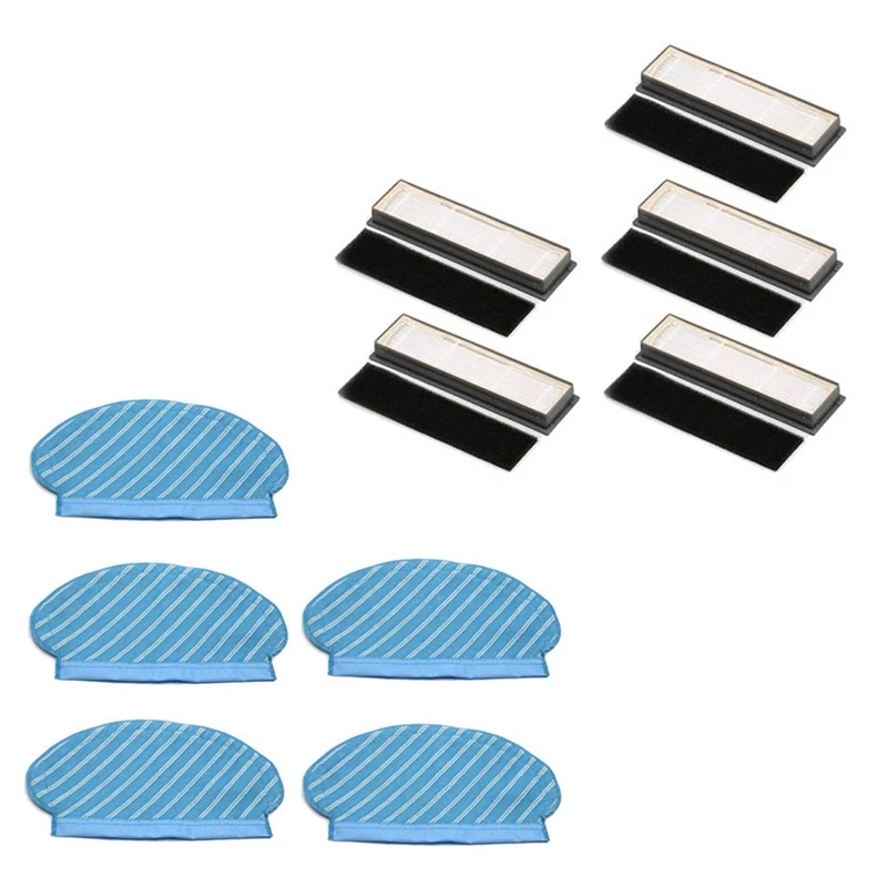 

5 шт., тряпочка для робота-пылесоса Ecovacs Deebot