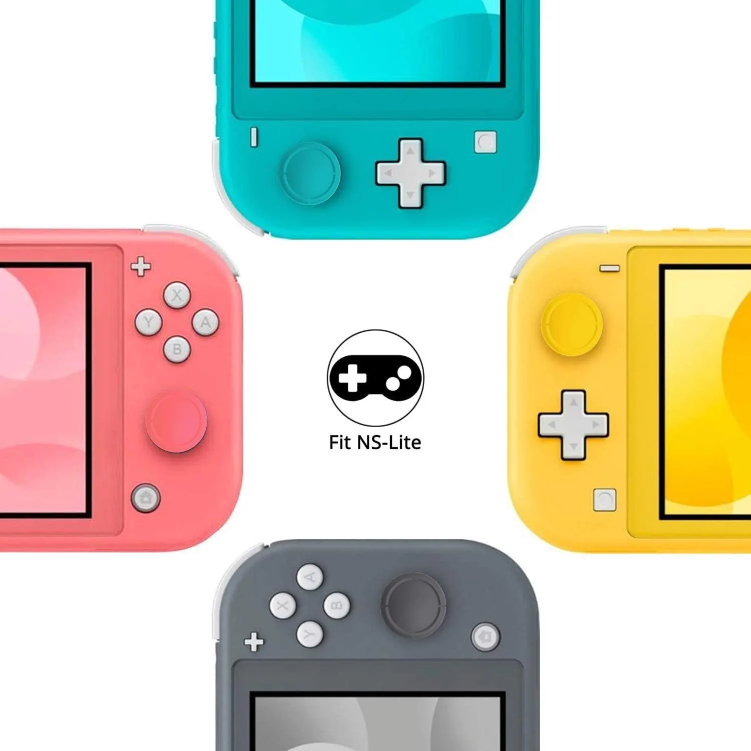Фото 8 шт. сменная крышка джойстика для переключателя Joy-con Switch Lite Joycon Grip Button Stick Cover 3D Analog Cap Skin Repair №4