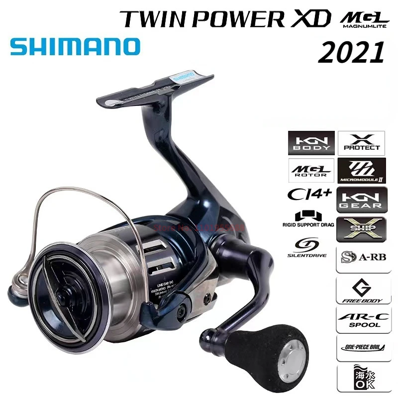

SHIMANO 2021 TWIN POWER XD C3000HG C3000XG 4000PG 4000HG 4000XG C5000XG 4.4/5.8/6.0/6.2/6.4:1 Saltwater Spinning Fishing Reel