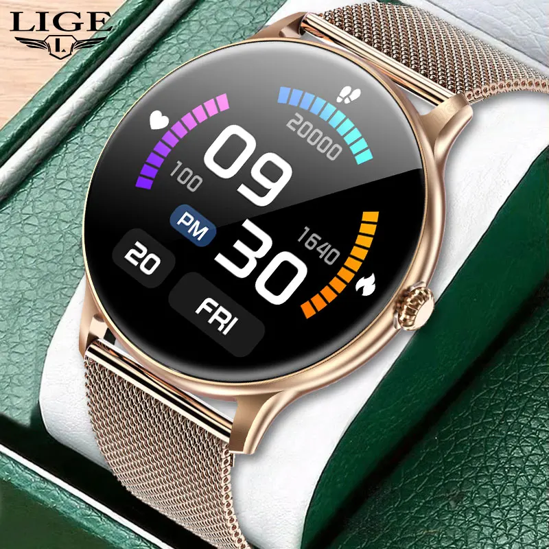 LIGE Bluetooth Call Smart Watch Мужские 2022 Спортивные Фитнес-Трекер Smartwatch Женские