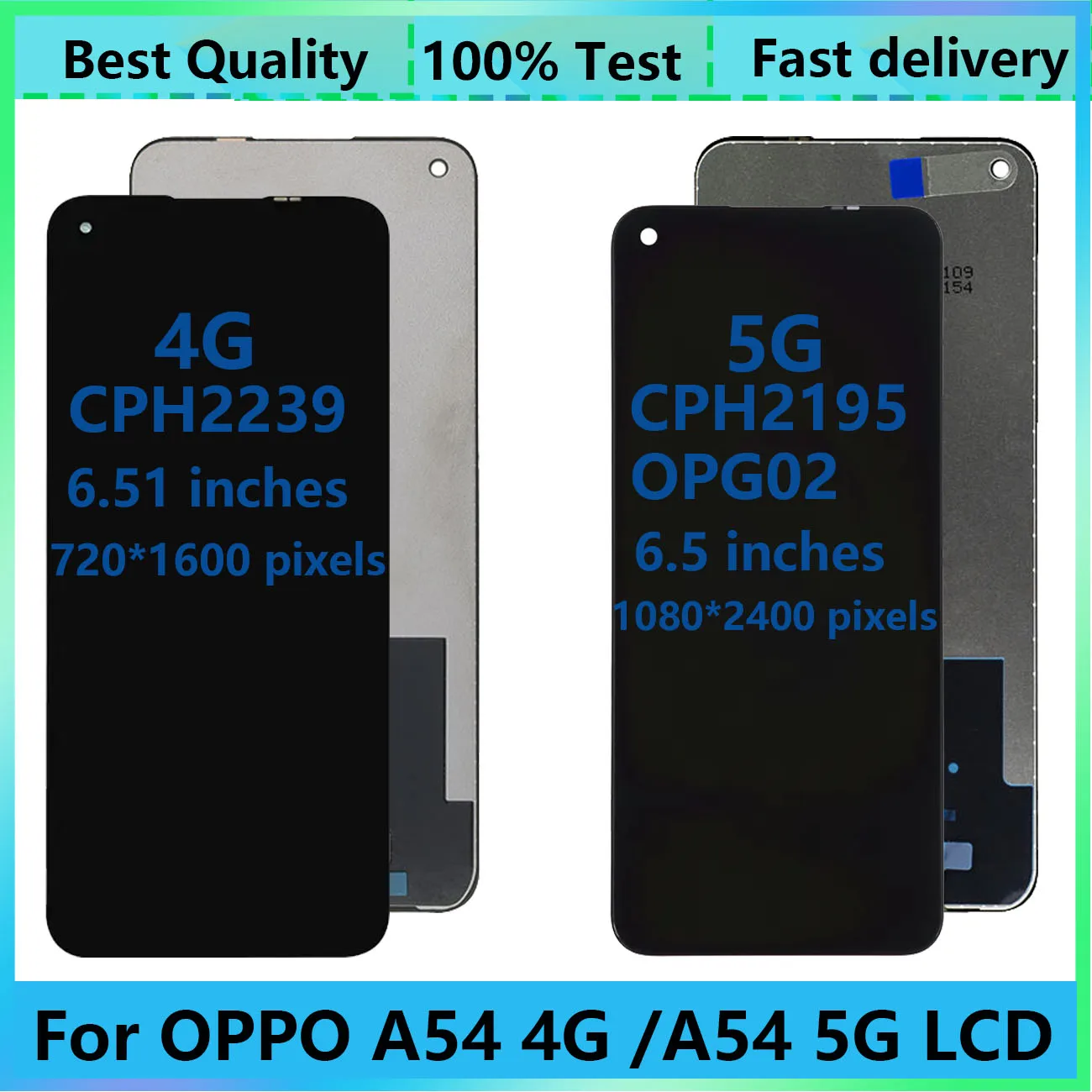 Оригинальный ЖК-дисплей для Oppo A54 4G(5G) CPH2239 CPH2195 OPG02, сенсорный экран с рамкой, дигитайзер в сборе, запасные части