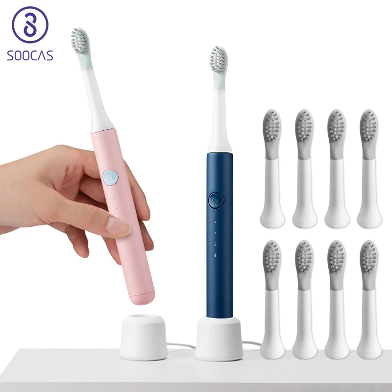 

Электрическая зубная щетка Soocas, ультразвуковая автоматическая щетка для чистки зубов, Беспроводная зарядка через USB
